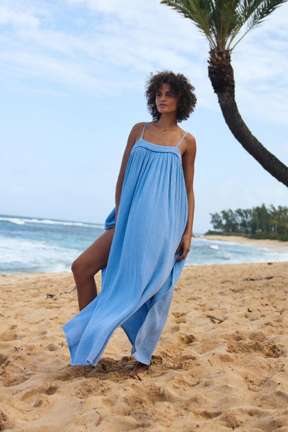 Saltwater Solids Sai Maxi Cover-Up Dress