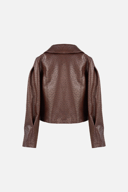 Oliver Ostrich Jacket — Mahogany