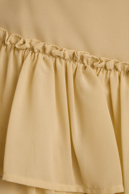 Panama Baby Yellow Chiffon Mini Skirt