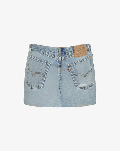 aligrace Low Waist Micro Mini Skirt - Blue