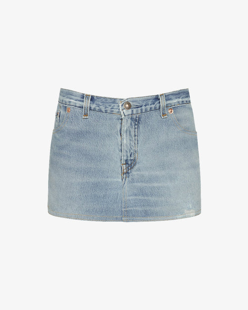 aligrace Low Waist Micro Mini Skirt - Blue