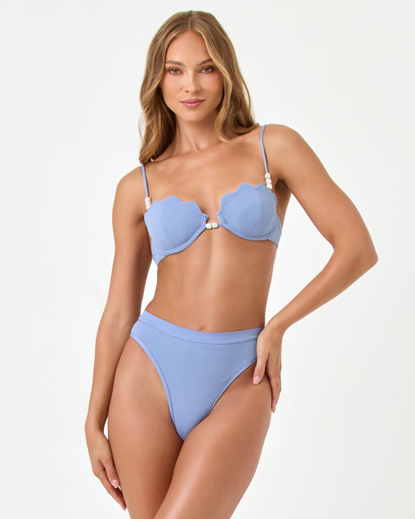 Sunrise Shell Bikini Top - Chambray