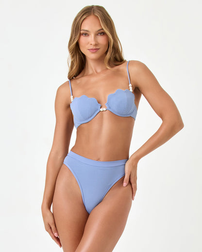 Sunrise Shell Bikini Top - Chambray