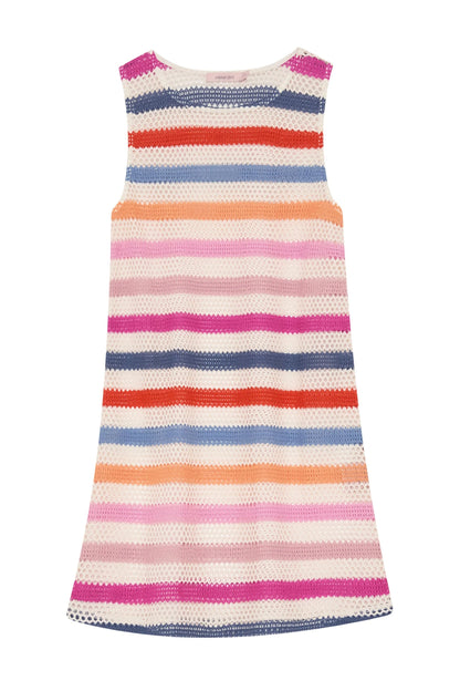 Poolside Mini Dress In Summer Stripe