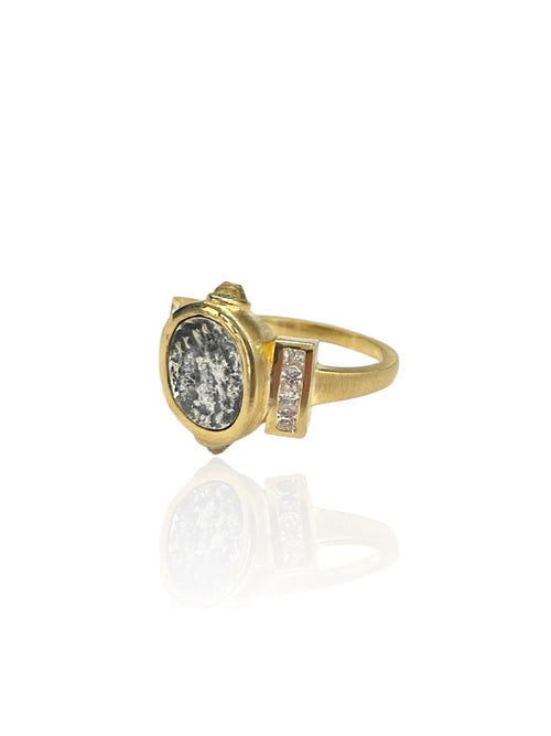 Tat2 Designs Gold Leon Coin Ring