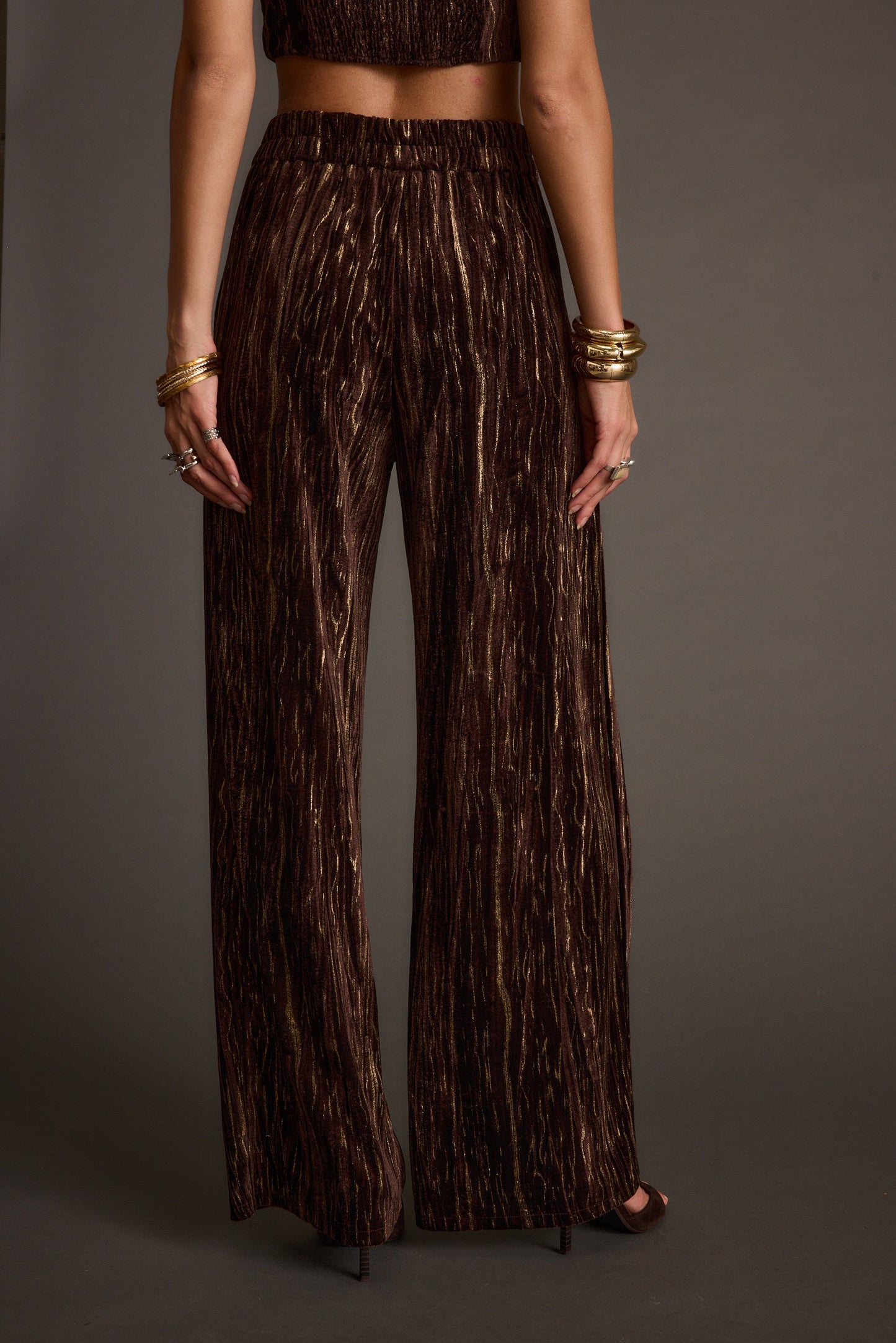 Rhea Espresso Velvet Trousers