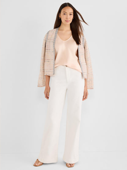 Contrast Trim Knit Jacket