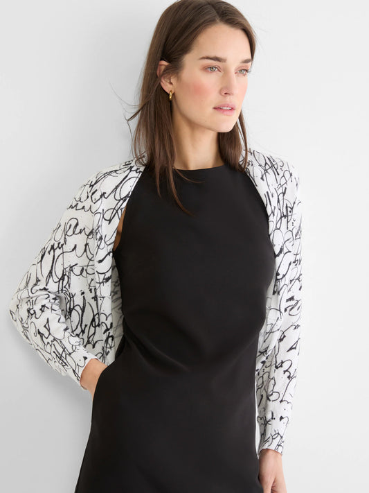 Cursive Shrug Cardigan