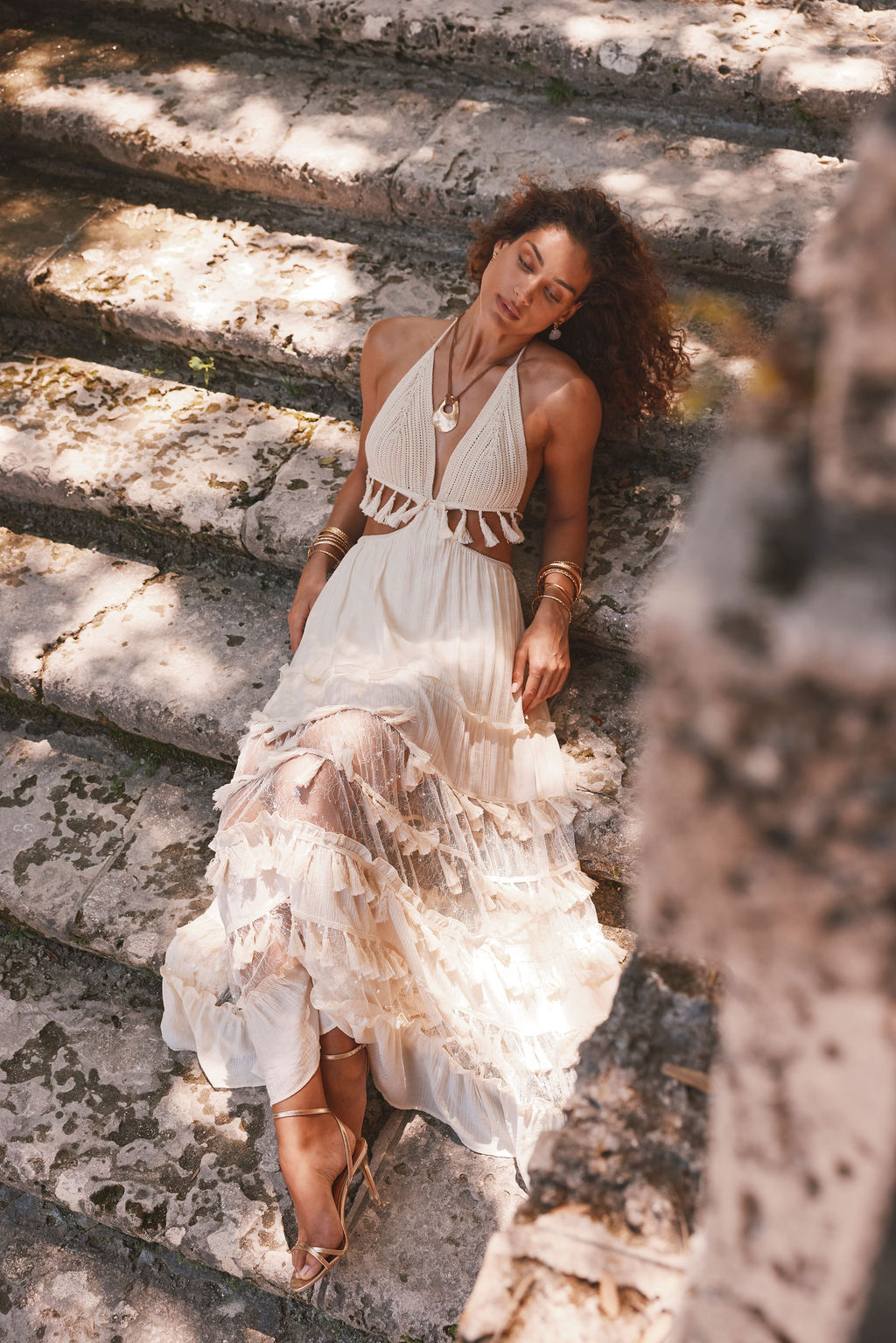 Willow Cream Maxi Dress