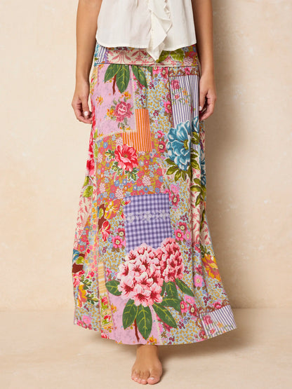Live-In-It Knit "ButterSoft" Maxi Skirt - Vintage Treasure Pink