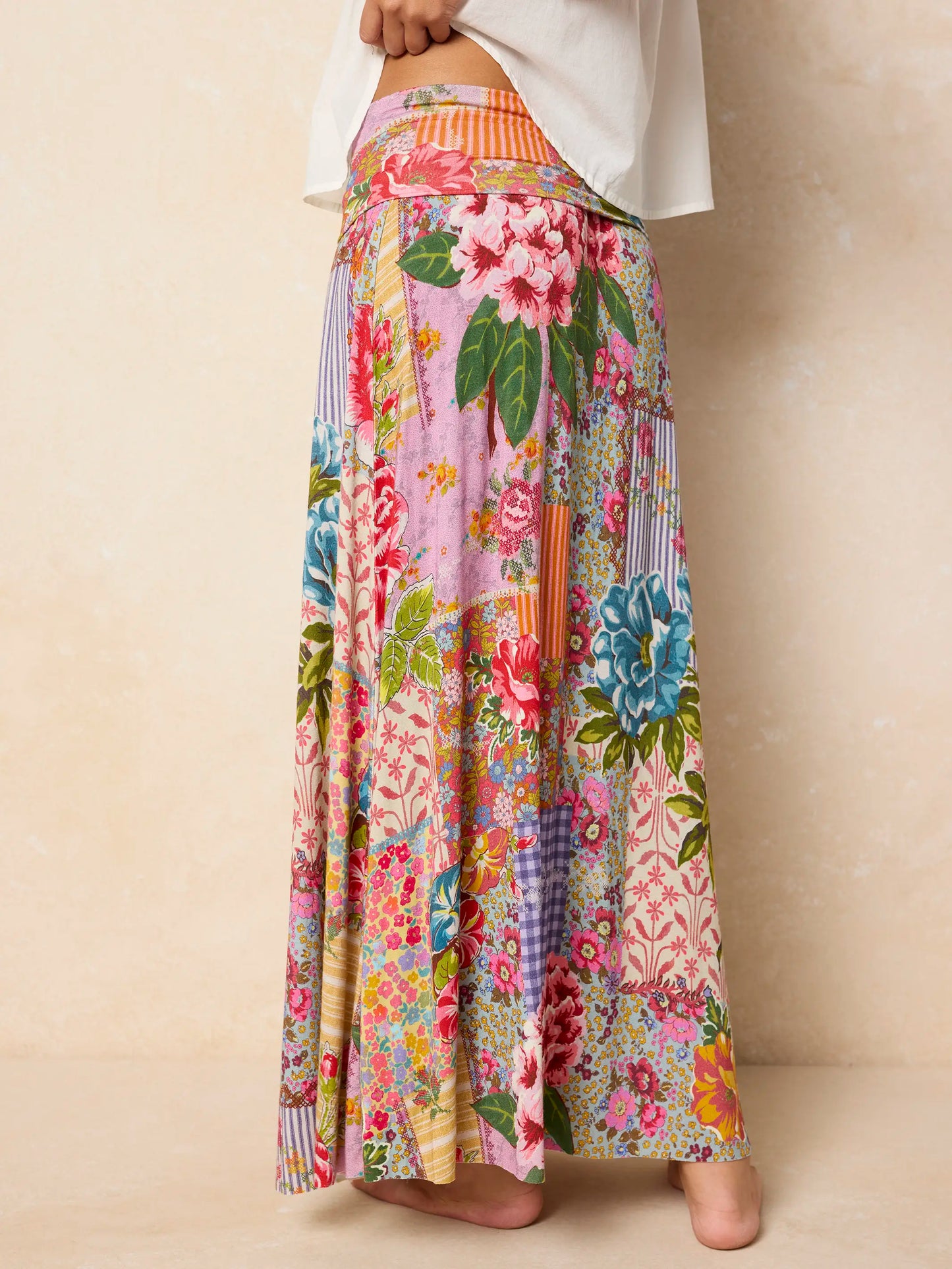 Live-In-It Knit "ButterSoft" Maxi Skirt - Vintage Treasure Pink