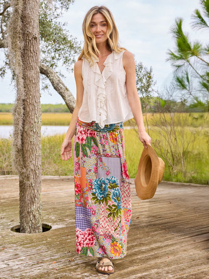 Live-In-It Knit "ButterSoft" Maxi Skirt - Vintage Treasure Pink