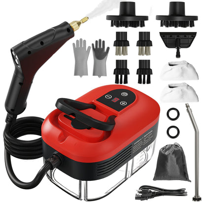 2500 W Steam Cleaner for Household Use, Portable Pressurized Steam Cleaner, High-Temperature Steamer for Car Detailing, Grout, Sofa, Floor Tiles, Bathroom, Microwave, Mattress Bed Bug Removal, Windows