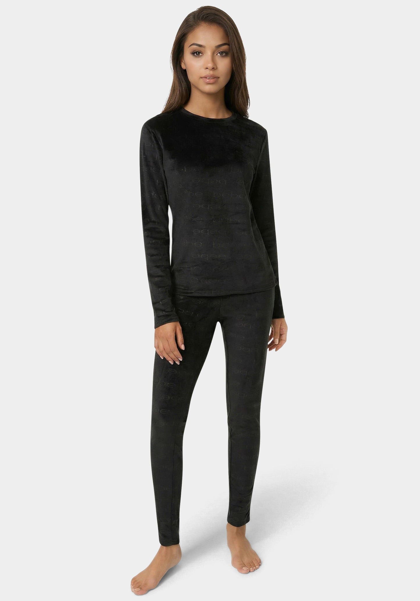 2pc Velour Bebe Louge Sleep Base Layer Set