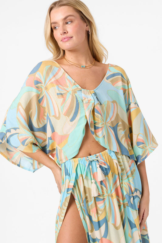 Anna Printed Reversible Cover-Up Top