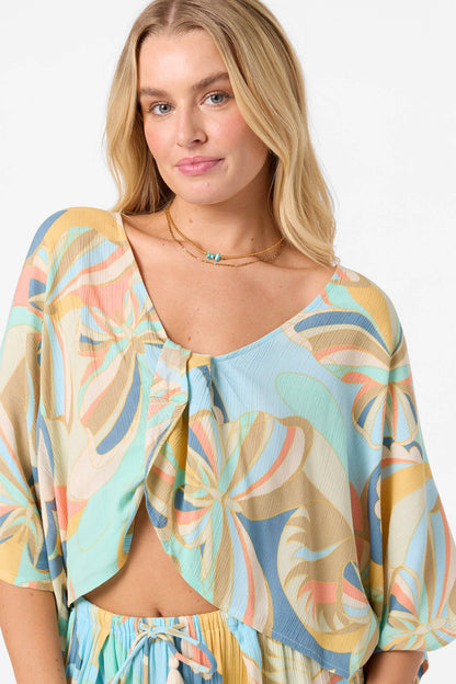 Anna Printed Reversible Cover-Up Top