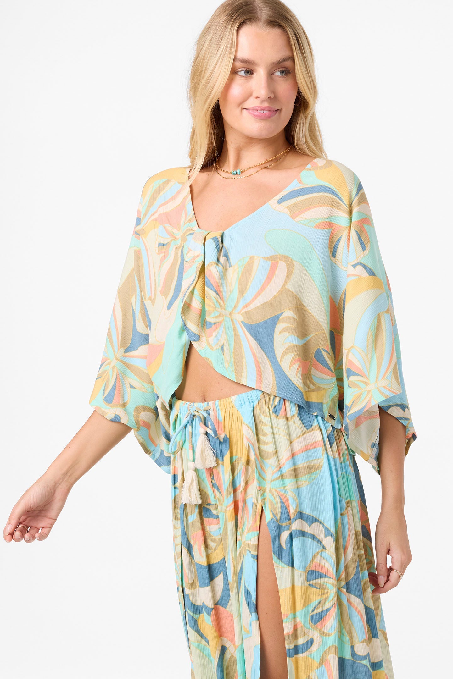 Anna Printed Reversible Cover-Up Top