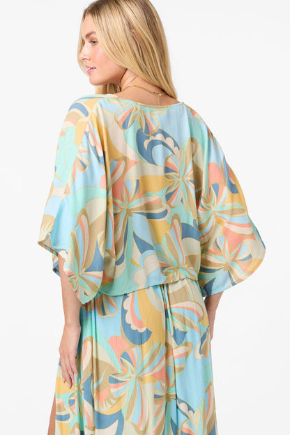 Anna Printed Reversible Cover-Up Top
