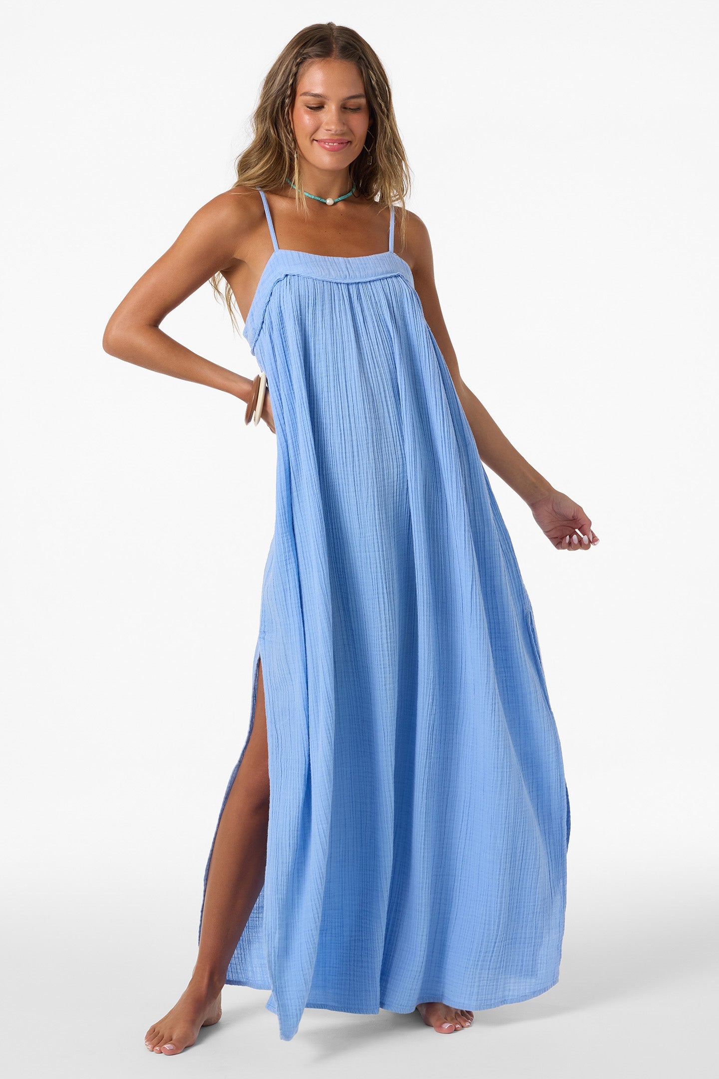 Saltwater Solids Sai Maxi Cover-Up Dress