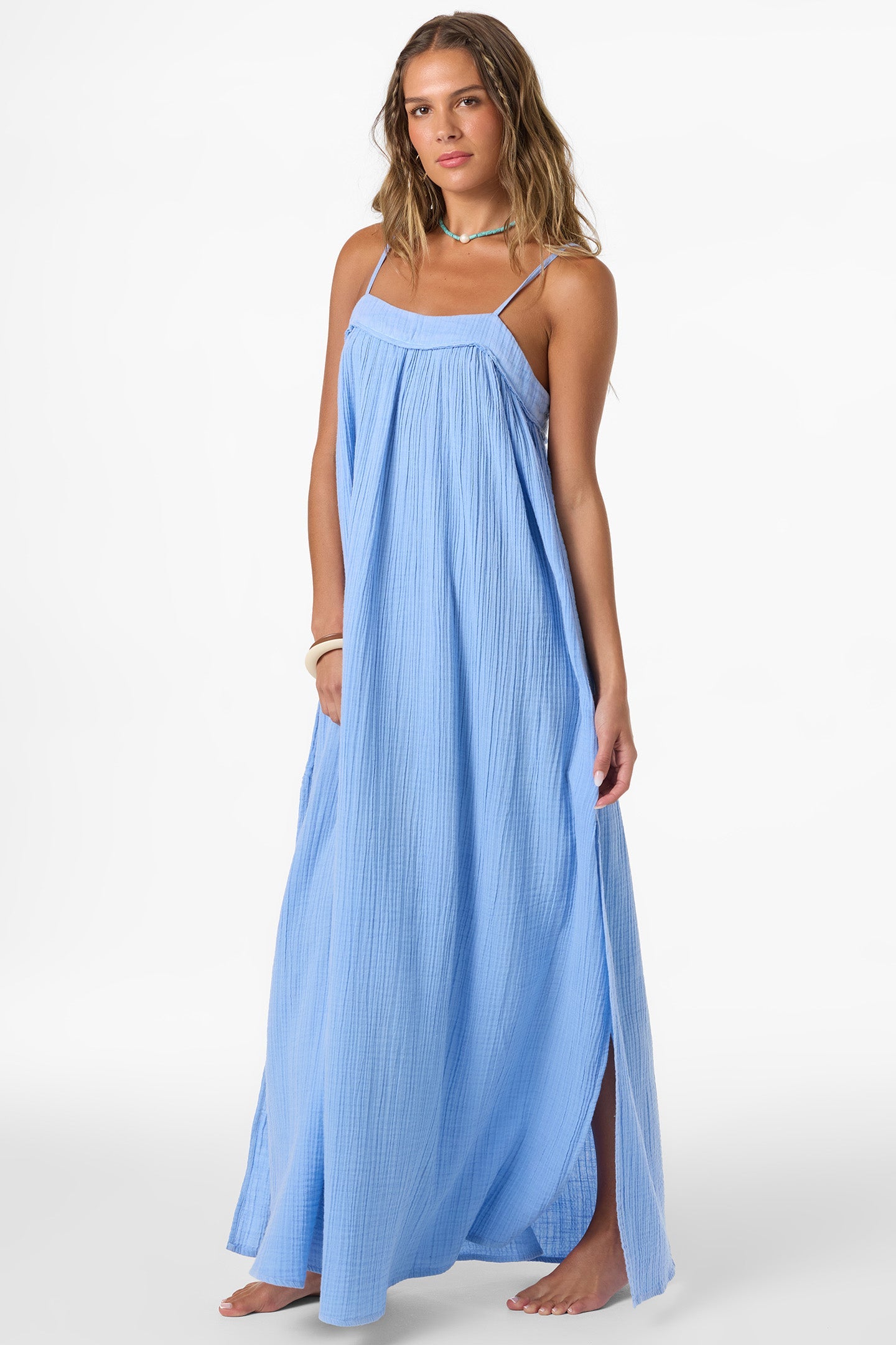 Saltwater Solids Sai Maxi Cover-Up Dress