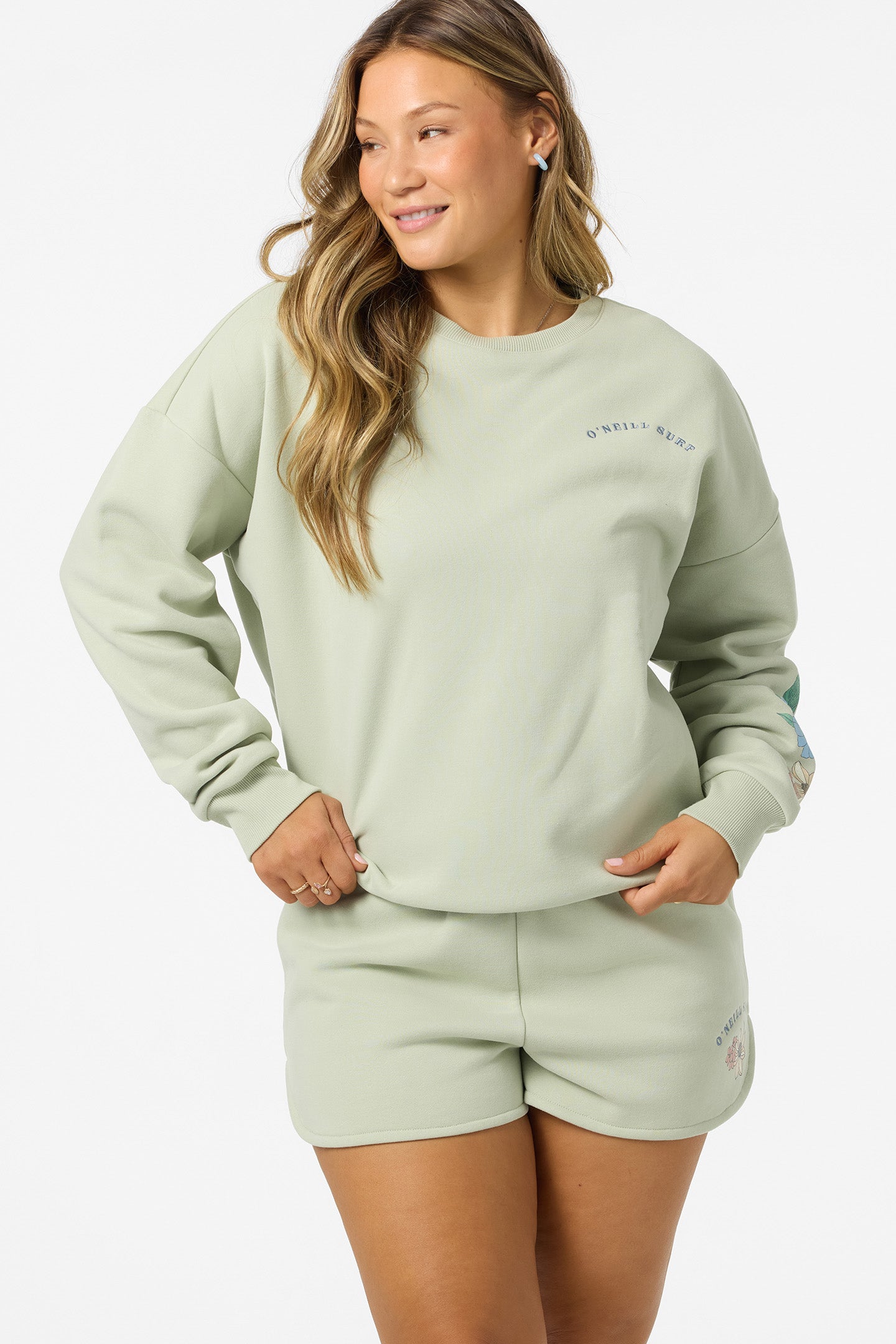 Petal Oversized Crew Neck Fleece