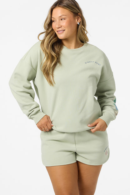 Petal Oversized Crew Neck Fleece