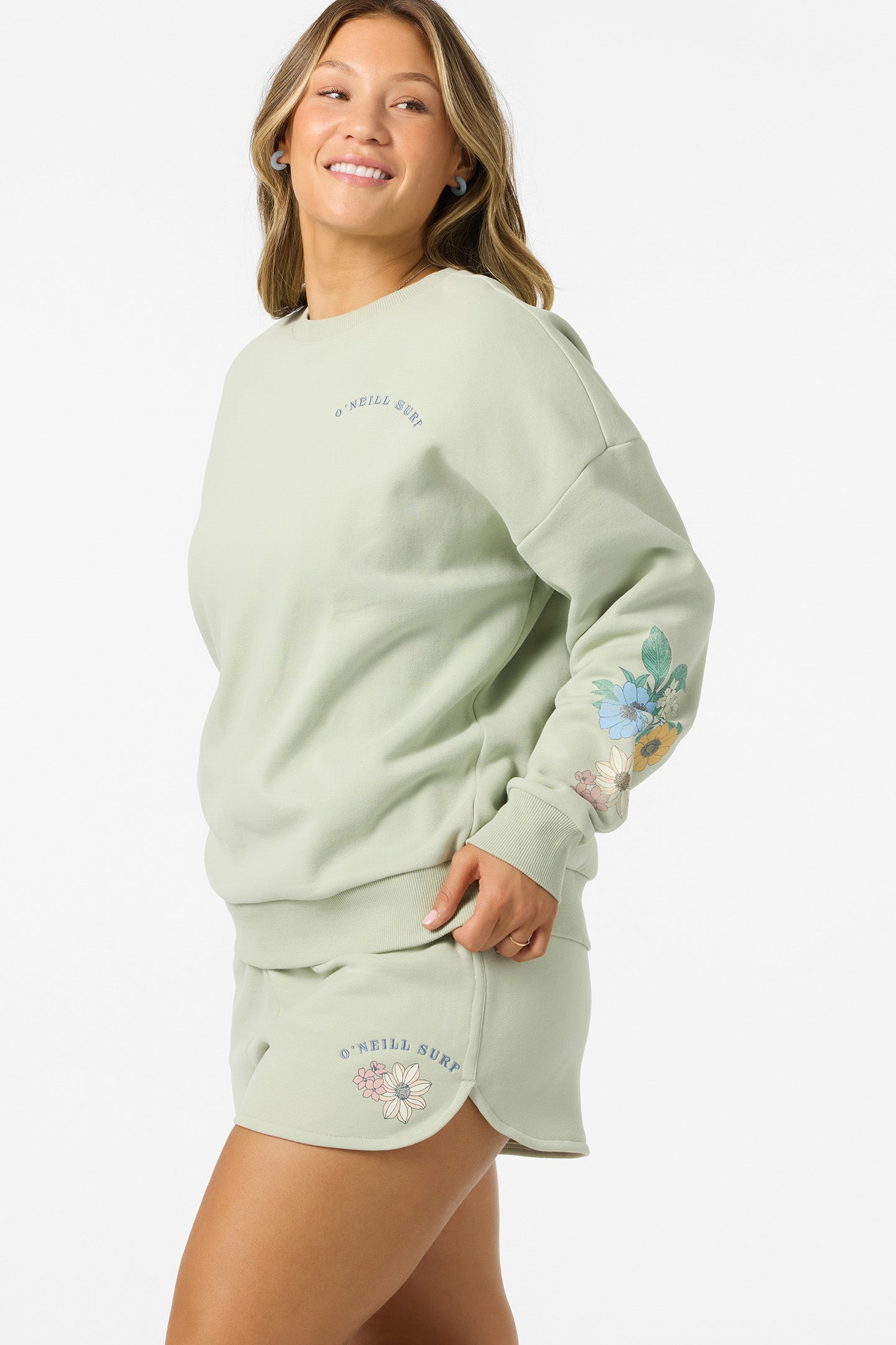 Petal Oversized Crew Neck Fleece