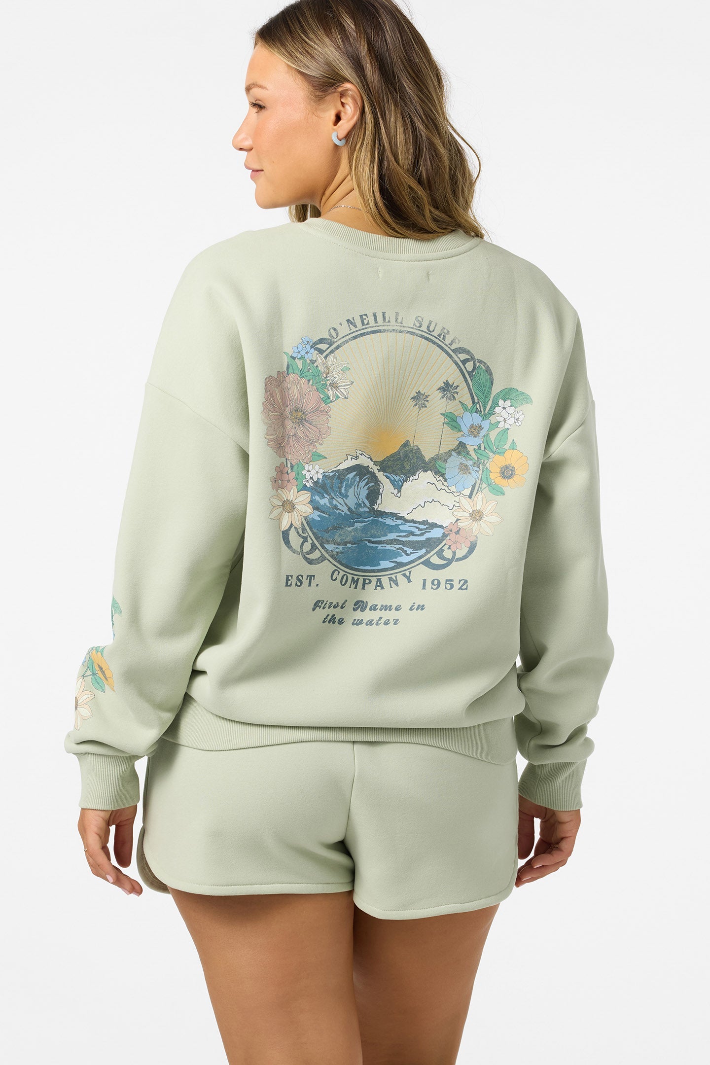 Petal Oversized Crew Neck Fleece