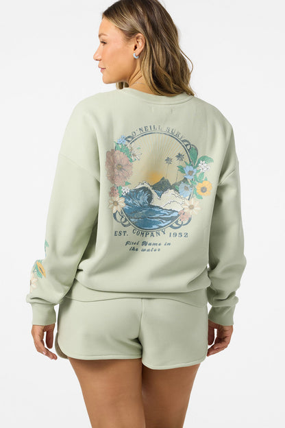 Petal Oversized Crew Neck Fleece