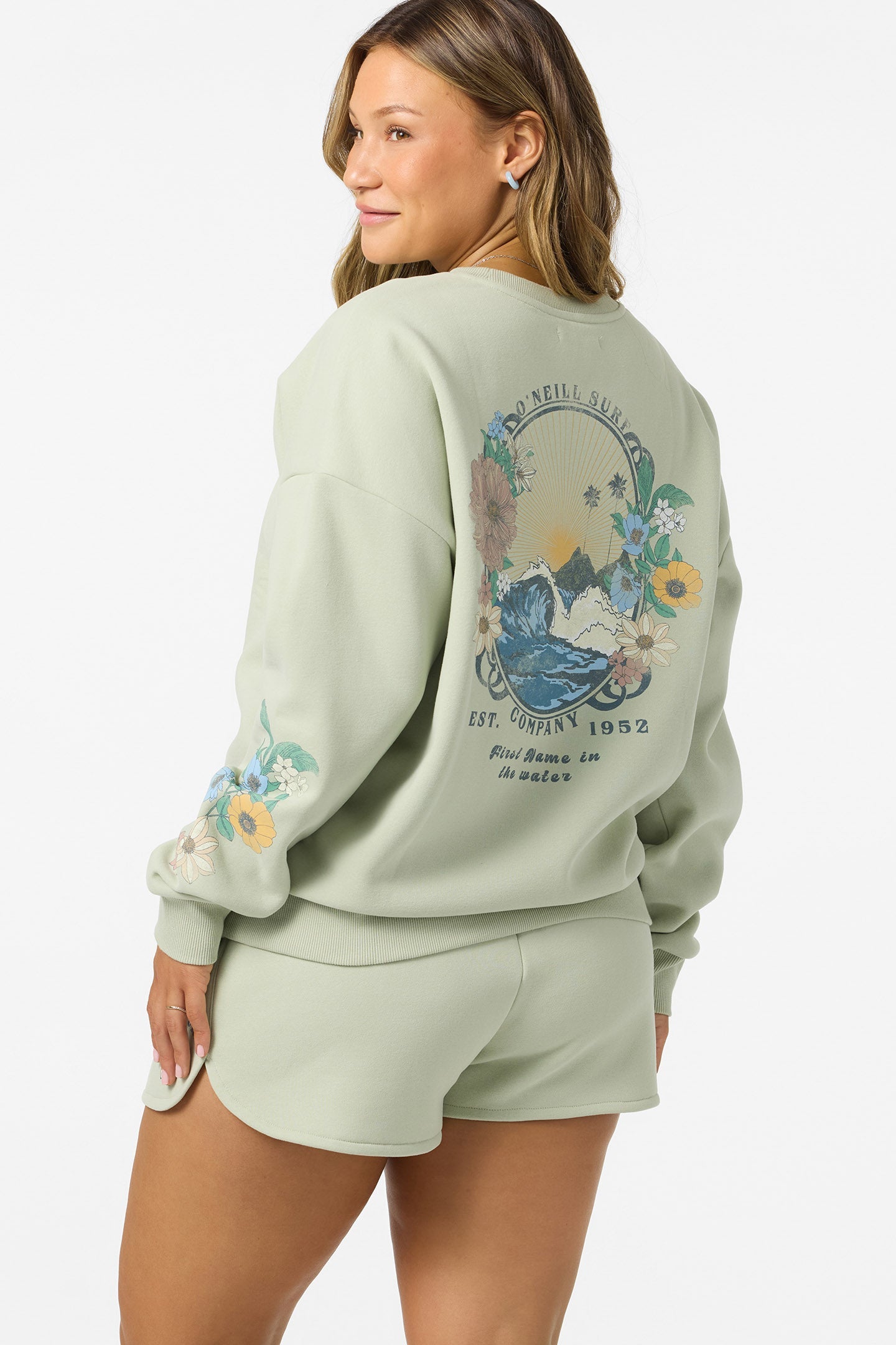 Petal Oversized Crew Neck Fleece