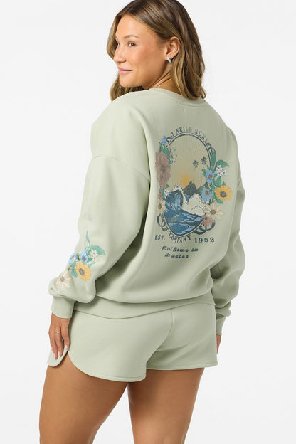 Petal Oversized Crew Neck Fleece