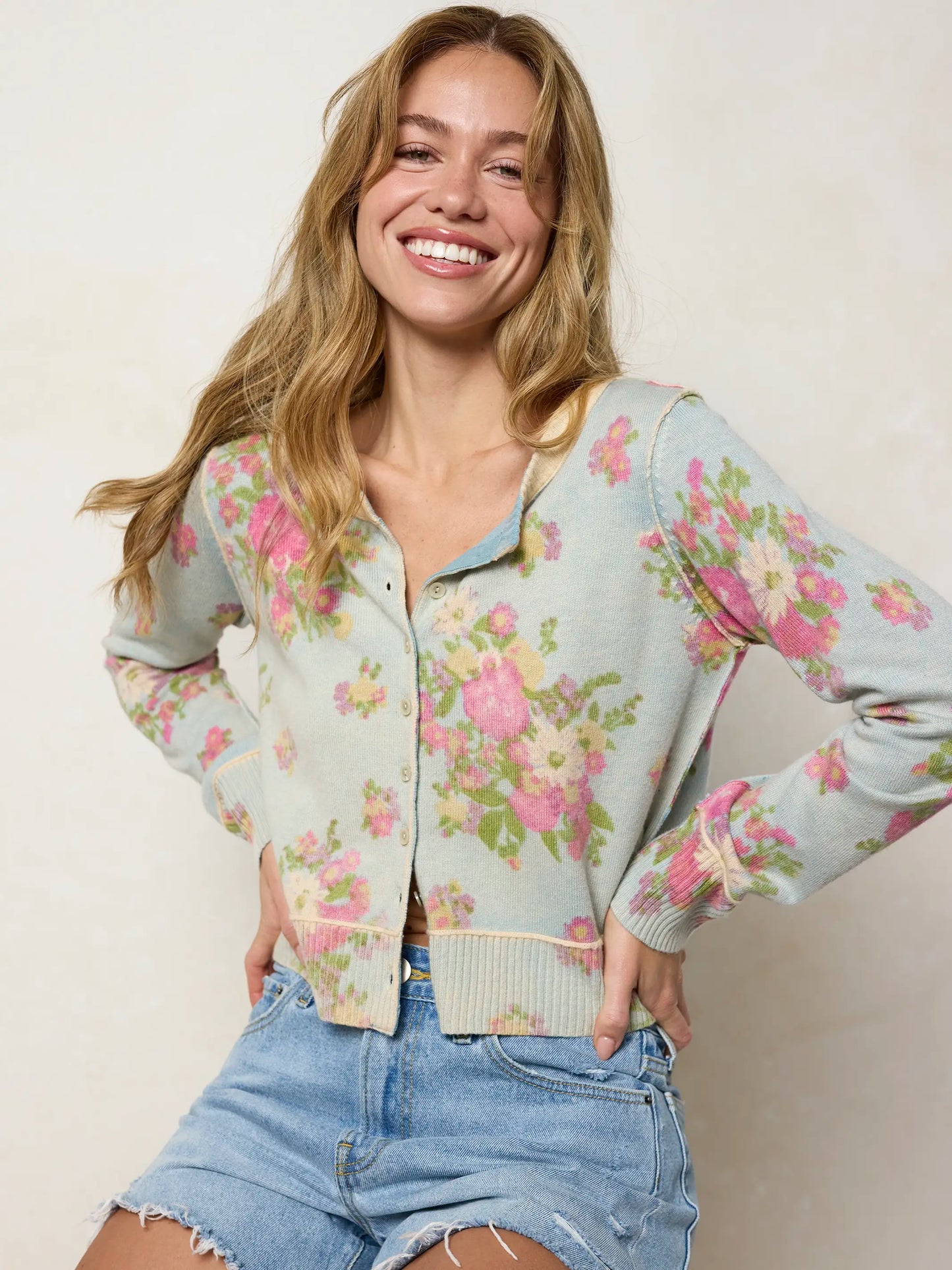 Your Everything Cardigan Sweater - English Garden Cloud Blue
