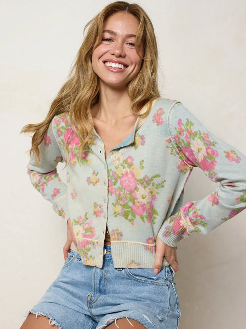 Your Everything Cardigan Sweater - English Garden Cloud Blue