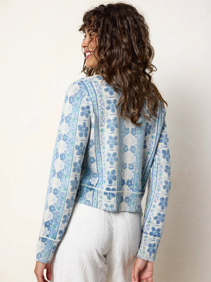 Your Everything Cardigan Sweater - Lima Stripe Light Grey