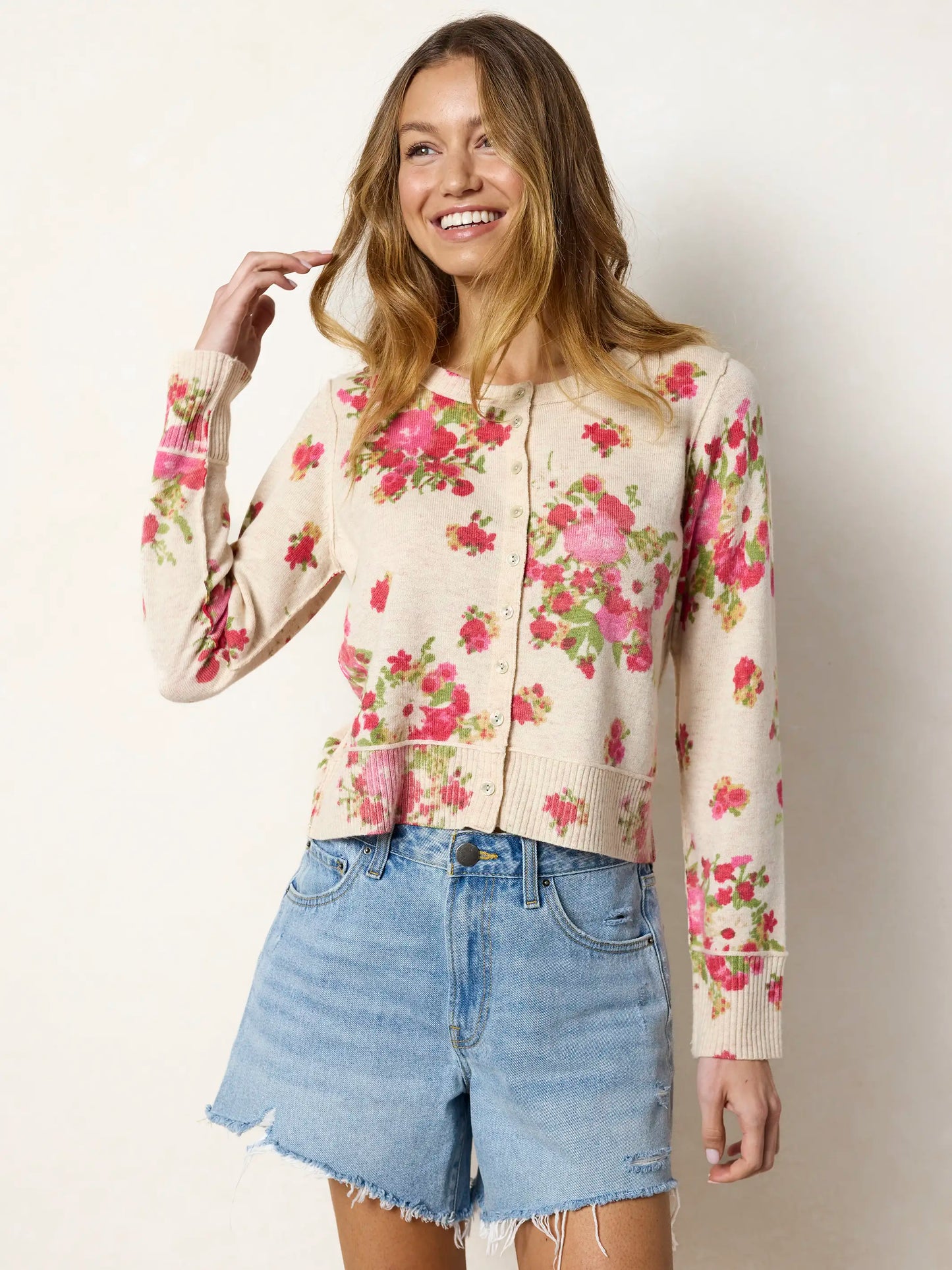 Your Everything Cardigan Sweater - English Garden Vanilla