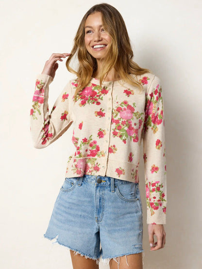Your Everything Cardigan Sweater - English Garden Vanilla