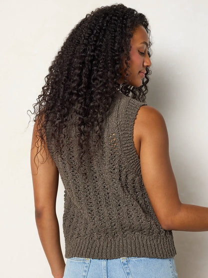 Freya Cotton Sweater Vest - Charcoal