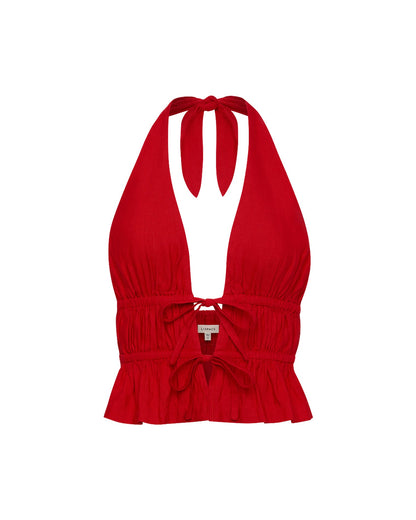 x The Salty Blonde August Top - Flame