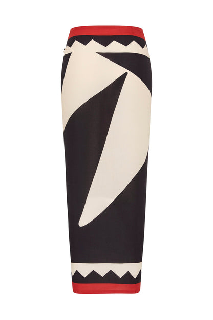 Sarong In Noir Palm