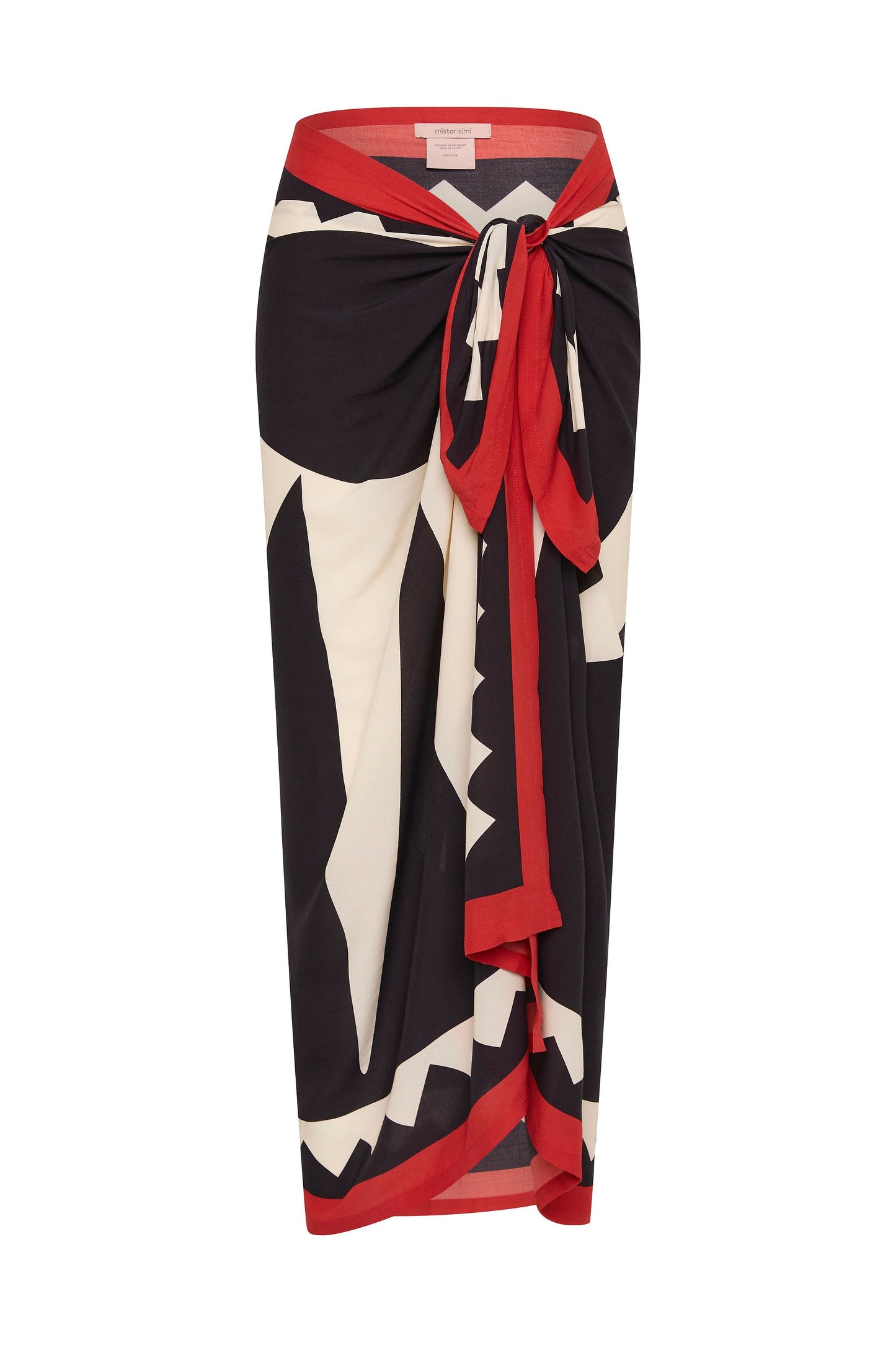 Sarong In Noir Palm