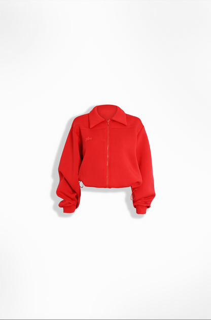 Kasey Knit Neoprene Jacket — Ruby