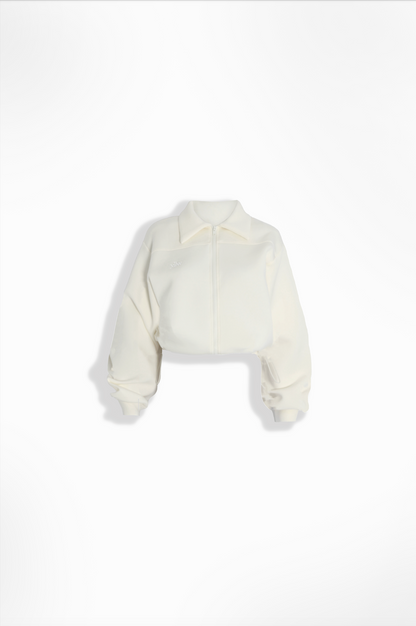 Kasey Knit Neoprene Jacket — Offwhite