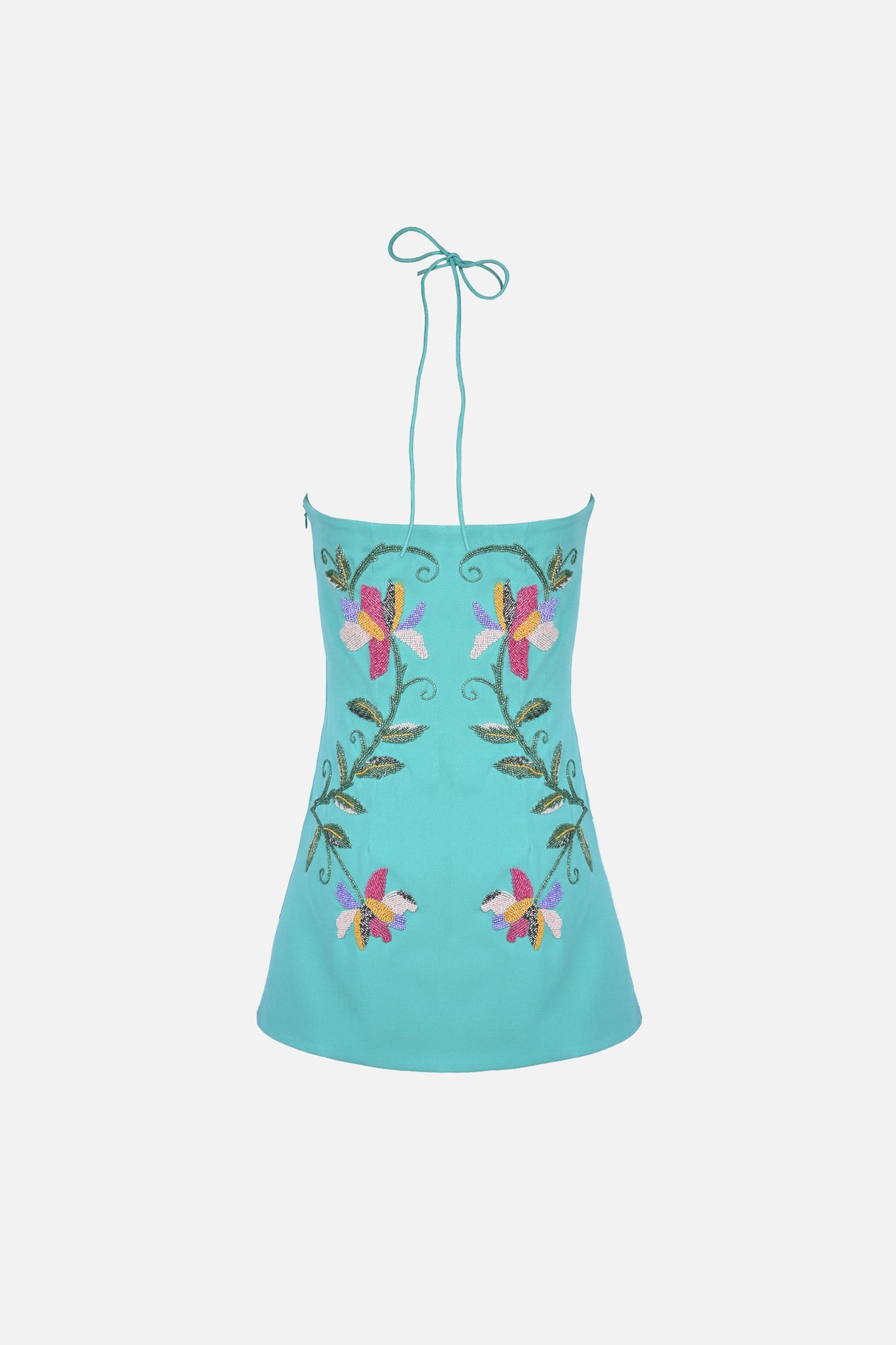 Sonia Beaded Dress — Teal