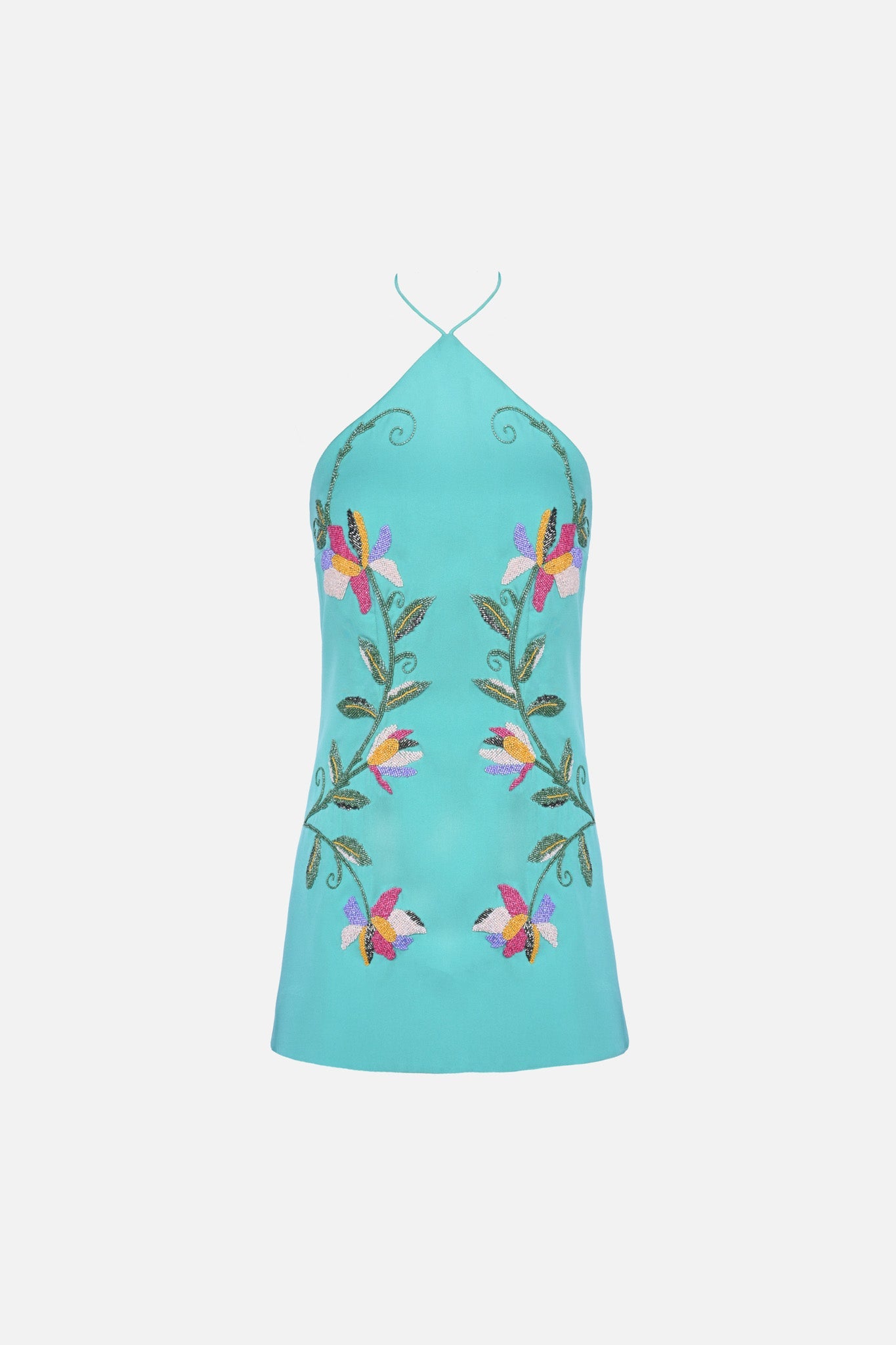 Sonia Beaded Dress — Teal