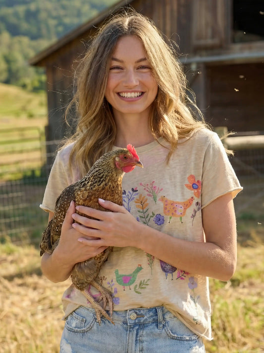 Aiden Cotton Tee - Cream Chicken