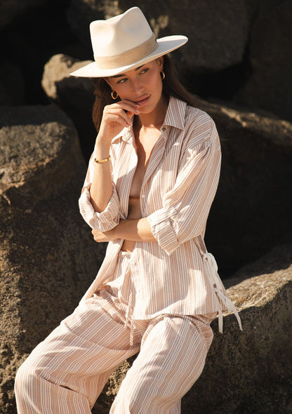 Long Voyage Side-Tie Shirt