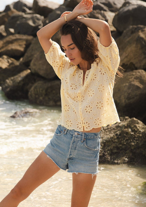 Nina Eyelet Top