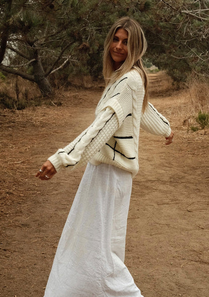 Jamie Mixed Media Sweater