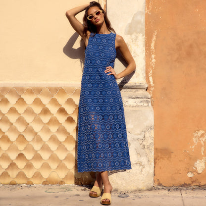 Vinnie Dress In Beaded Crochet