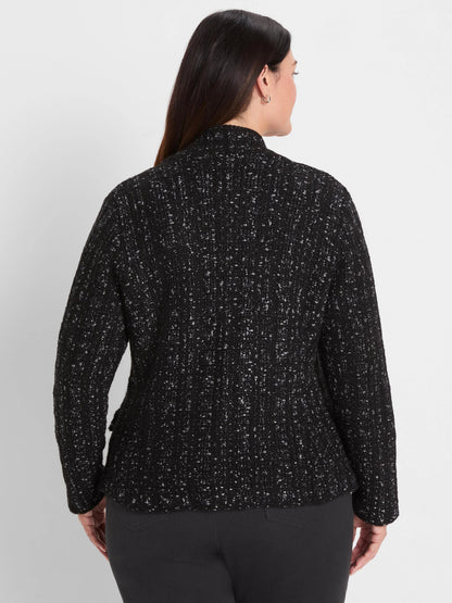 Metallic Grid Knit Jacket